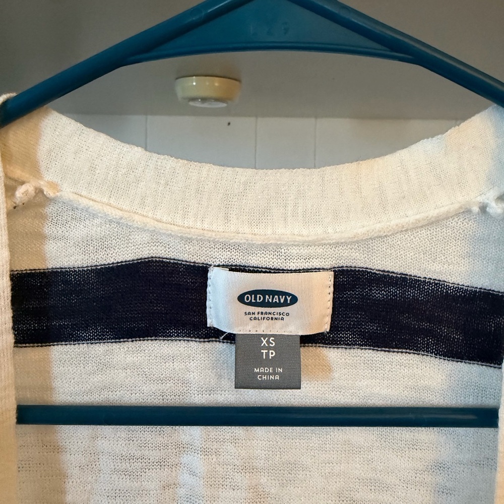 Old Navy Cream and Navy Cape